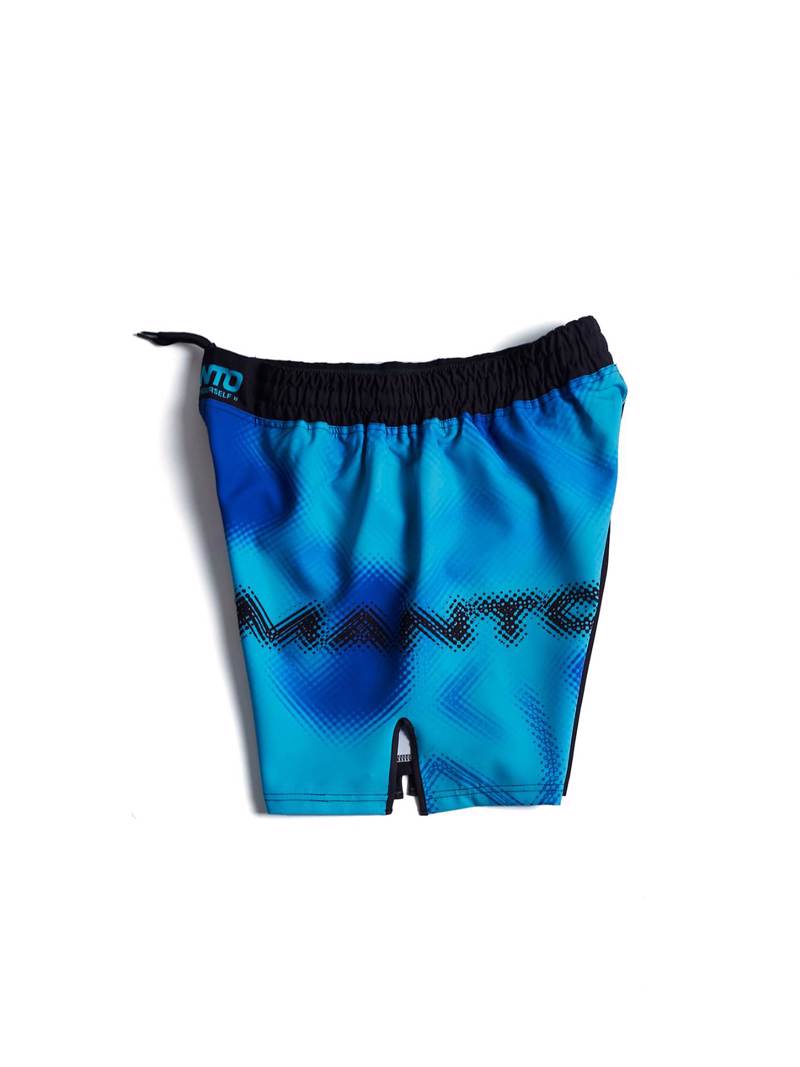 MANTO atomic FIGHT SHORTS-blue